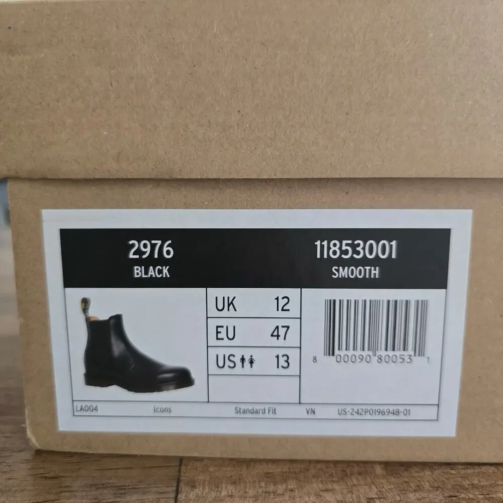 Dr. Martens 2976 SR‎ Chelsea Boots Black Industrial Slip Resistant US 13